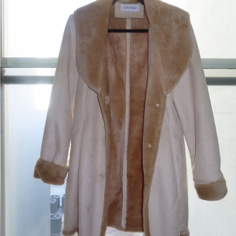 Calvin Klein Women's Tan Teddy Jacket